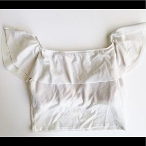 Kortni Jeane ribbed ruffled around top-large